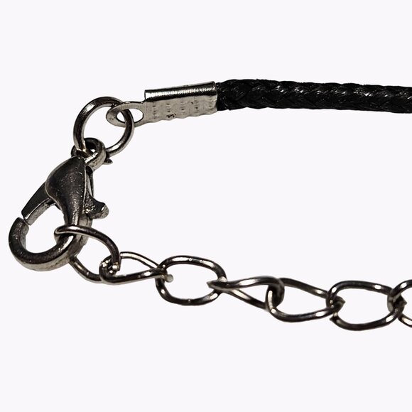 Obsidian Wired Crystal Pendulum Pendant Necklace Spiritual Grounding Jewelry - Picture 5 of 7